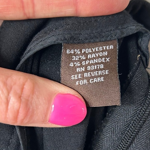 Ruffle Front Black Adrienne Vittadini Skirt Size 8 - Picture 3 of 6